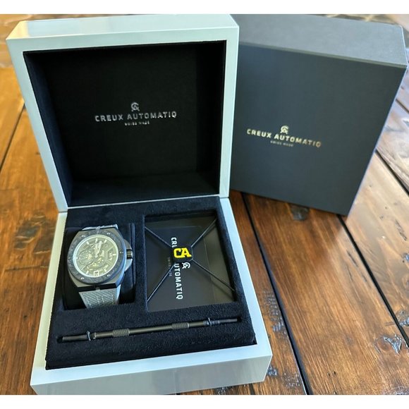 CREUX AUTOMATIQ Ghost V3 Mono II CA-09-5 Forged Carbon Bezel Mens Watch 1/70 - Picture 6 of 9